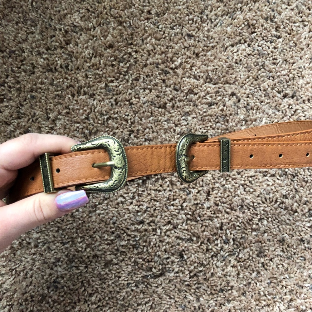 Skinny Double Buckle Belt